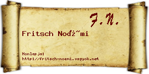 Fritsch Noémi névjegykártya